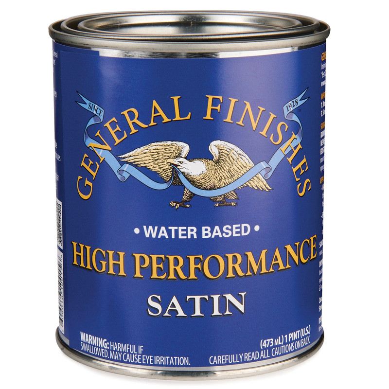High Performance Varnish Water Based Varnish - Sheen:Satin - Size:1 Pint